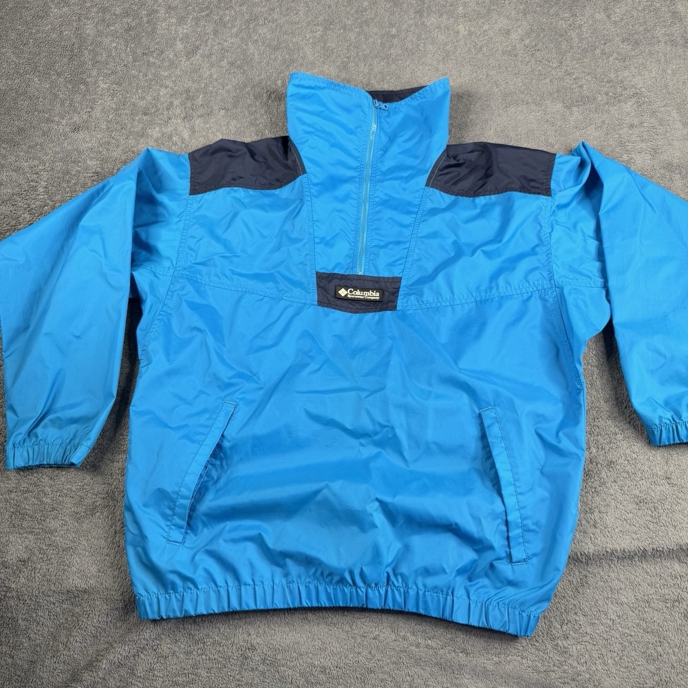 COLUMBIA Girl's 14 16 Blue 1/4 Zip Jacket Windbreaker Snowboarding